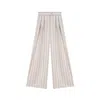 Inavati Women's Neutrals Striped Wide-leg Trousers With Pleats