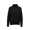 Inavati Women's Oversized Black Wool Sweater In Black