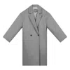 Inavati Women's Oversized Double-breasted Wool Coat In Grey In Gray