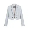 Inavati Women's Short Light Blue Open-front Jacket
