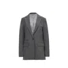 Inavati Women's Single-breasted Grey Melange Wool Jacket In Grey