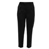 Inavati Women's Unisex Black Cropped Trousers With Turned-up Hems In Black