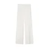 Inavati Women's White Flared Ecru Trousers