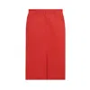 Inavati Women's Yellow / Orange Denim Midi Skirt In Orange Shade