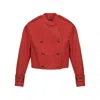 Inavati Women's Yellow / Orange Military-style Rust Jacket