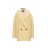 Inavati Women's Yellow / Orange Oversized Yellow Wool Coat In Yellow/orange