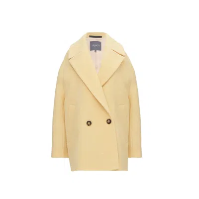 Inavati Women's Yellow / Orange Oversized Yellow Wool Coat In Yellow/orange