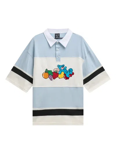 Inbetweeners Unisex Fruit & Bear Jersey Polo In Cielo/sky