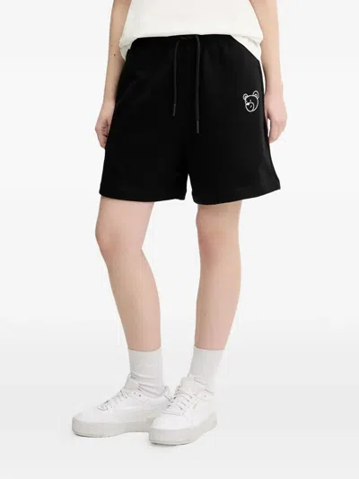 Inbetweeners Drawstring Embroidered Shorts In Black