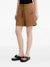 Inbetweeners Drawstring Graphic Shorts In Brown