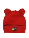 Inbetweeners Ear-flap Logo Beanie Hat In Red