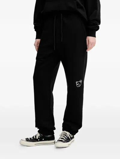 Inbetweeners Embroidered Drawstring Track Pants In Black