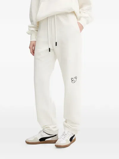 Inbetweeners Graphic-embroidered Drawstring Track Pants In White