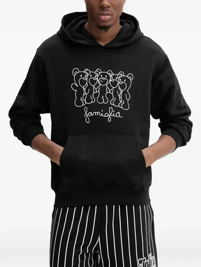 Inbetweeners Graphic-print Hooded Hoodie In Black