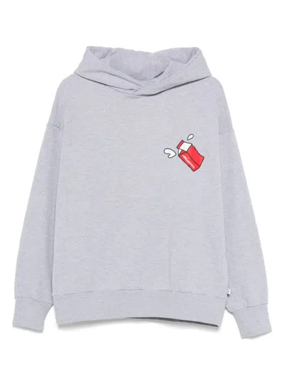 Inbetweeners Graphic-print Hoodie In Gray