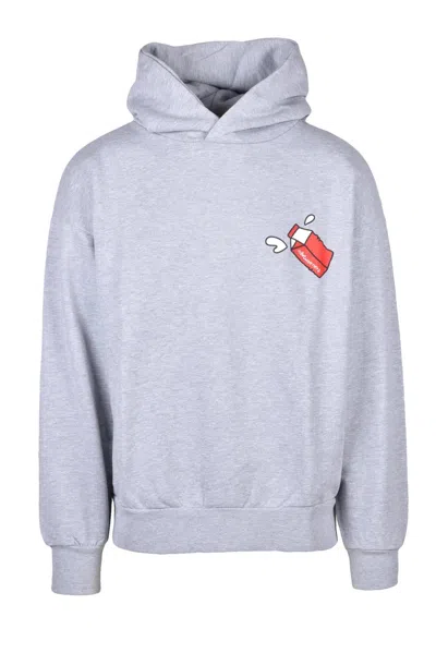 Inbetweeners Grey Men Cotton Crewneck Sweatshirt In Gray