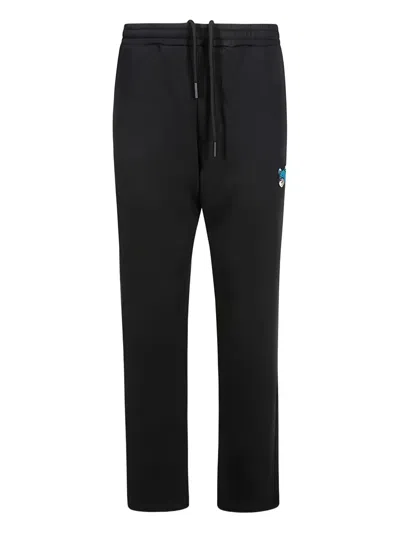 Inbetweeners Embroidered Drawstring Trousers In Black