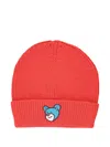 Inbetweeners Logo-embroidered Beanie Hat In Red