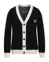 Inbetweeners Man Cardigan Black Size M Wool, Acrylic