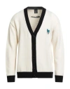 Inbetweeners Man Cardigan Cream Size M Wool, Acrylic In White