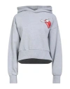Inbetweeners Woman Sweatshirt Light Grey Size L Cotton In Black