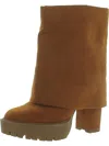 Inc Acelina Womens Faux Suede Round Toe Chelsea Boots In Green
