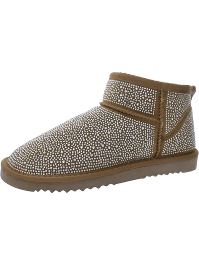 Inc Ariee Womens Faux Fur Ankle Winter & Snow Boots In Brown