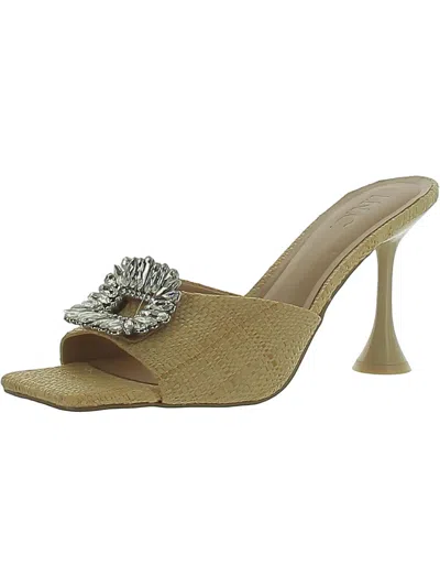 Inc Briena Womens Slip On Open Tow Heels In Multi