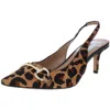 Inc Carynn Womens Calf Hair Slip On Slingback Heels In Multi