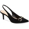 Inc Carynn Womens Pointed Toe Slip On Slingback Heels In Black