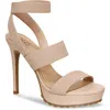 Inc Cerina Womens Ankle Wrap Open Toe Platform Sandals In Gold