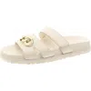 Inc Claren Womens Faux Leather Adjustable Slide Sandals In Multi