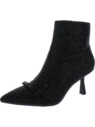 Inc Delphia Womens Embellished Heels Ankle Boots In Black