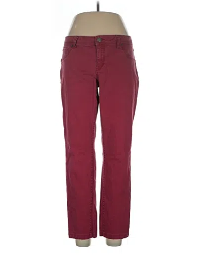 Pre-owned Inc Denim Casual Pants In Burgundy
