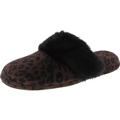 Inc Fashion Box Slipper Womens Faux Fur Slip On Slide Slippers In Multi