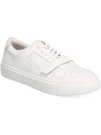 Inc Franco Mens Faux Leather Casual And Fashion Sneakers In White