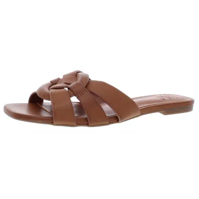 Inc Gargi Womens Knot-front Slide Sandals In Brown