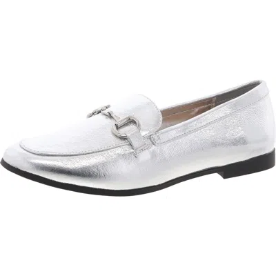 Inc Gayyle Womens Man Made Slip On Loafers In Silver