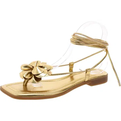 Inc Gilma 2 Womens Faux Leather Metallic Ankle Strap In Multi