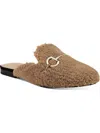 Inc Gineen Womens Faux Shearling Slip On Mules In Brown