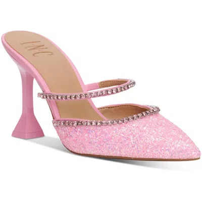 Inc Gylana Womens Glitter Block Heels In Pink