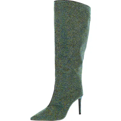 Inc Havannah 2 Womens Faux Suede Rhinestone Knee-high Boots In Green