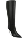Inc Havannah Womens Faux Leather Pointed Toe Knee-high Boots In Black