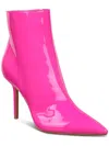Inc Azah Womens Patent Leather Pointed Toe Ankle Boots In Multi