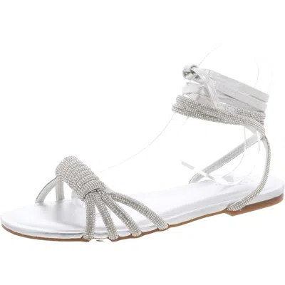 Inc Holiston Womens Rhinestone Open Toe Strappy Sandals In Multi