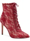 INC INDIRA WOMENS FLORAL LACE UP BOOTIES
