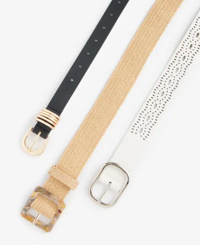 Inc International Concepts 3 For 1 Seasonal And Core Belt Set, Macy's Exclusive In Multi