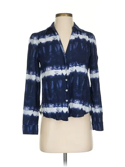 Pre-owned Inc International Concepts 3/4 Sleeve Blouse In Blue