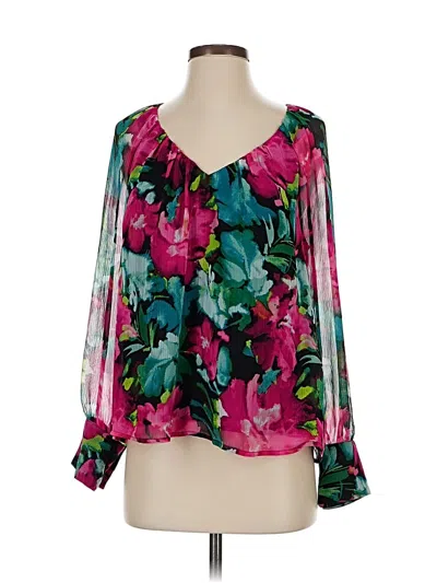 Pre-owned Inc International Concepts 3/4 Sleeve Blouse In Green