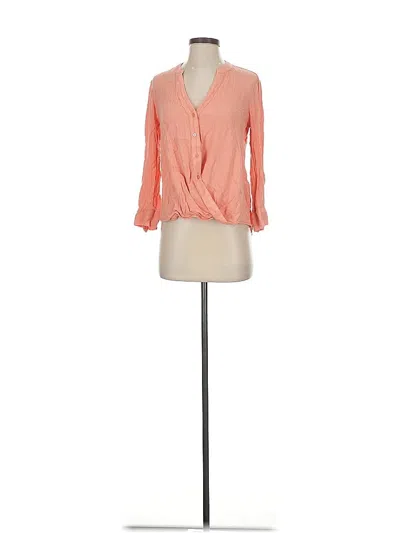 Pre-owned Inc International Concepts 3/4 Sleeve Blouse In Orange